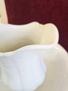 Ironstone Wheat Pattern Water Pitcher and Bowl. Jug & Bowl Set 24 49