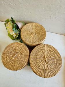 Set of 3 Woven Nesting Baskets with Lids 001