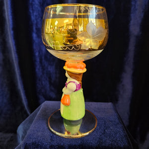 Hummel Lady with Purse Wine Glass Goblet #2530