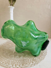 Load image into Gallery viewer, Mid Century Hand Blown Green Glass Swan Candy Dish #907
