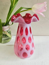 Load image into Gallery viewer, Fenton Coin Dot Ruffled Vase 2508

