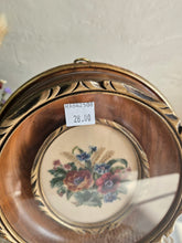Load image into Gallery viewer, Framed Floral Petit Point Embroidery Piece #42508
