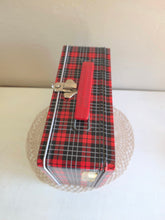 Load image into Gallery viewer, Cheny Red and Black Plaid Tin Lunch Box 42508
