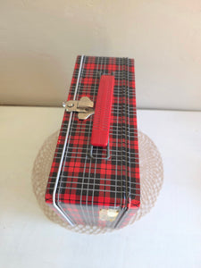 Cheny Red and Black Plaid Tin Lunch Box 42508