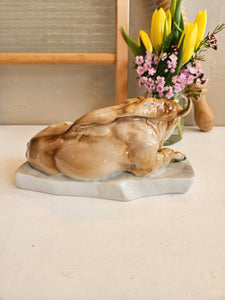 Zsolney Porcelain Bison Firguine 22 46