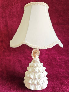 Southern Bell White Dress Porcelain Lamp with Shade #42508