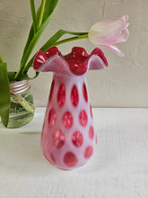 Load image into Gallery viewer, Fenton Coin Dot Ruffled Vase 2508
