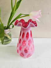 Load image into Gallery viewer, Fenton Coin Dot Ruffled Vase 2508
