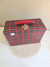 Load image into Gallery viewer, Cheny Red and Black Plaid Tin Lunch Box 42508
