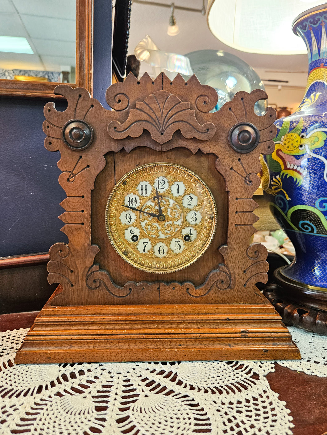 Ansonia Gingerbread Mantle Clock  #42507