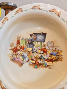 Bunnykins Royal Doulton "School Time" Cereal Rim Bowl 42501