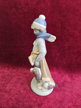 Load image into Gallery viewer, Lladro Winter Boy with Dog Figurine 42306

