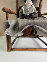 Load image into Gallery viewer, Antique Victorian Restored Porcelain Doll with Chair 42509
