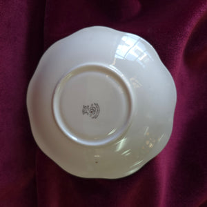 Foley Black with Floral Design Cup and Saucer 025