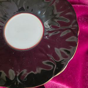 Aynsley Black and Gold Teacup and Saucer Bone China #001
