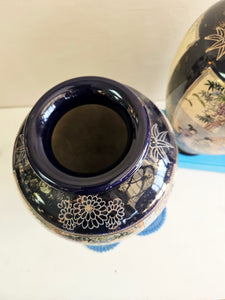 Hard to Find Pair of Antique Satsuma Vases 42506