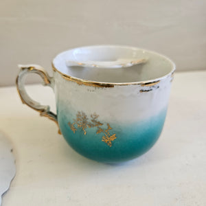 Victorian Moustache Cup and Saucer #42507