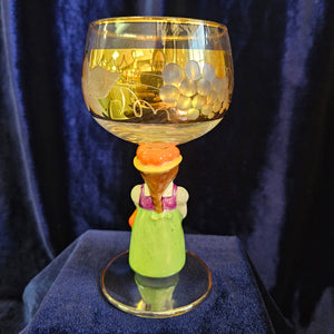 Hummel Lady with Purse Wine Glass Goblet #2530
