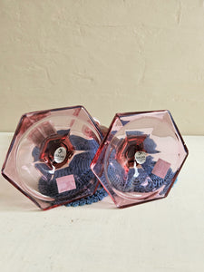 Cranberry Fenton Taper Candlestick Holders #42505