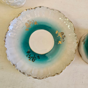 Victorian Moustache Cup and Saucer #42507