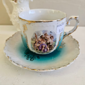 Victorian Moustache Cup and Saucer #42507