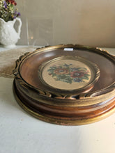 Load image into Gallery viewer, Framed Floral Petit Point Embroidery Piece #42508
