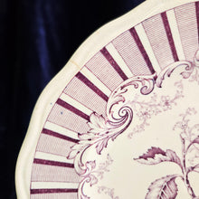 Load image into Gallery viewer, Purple Transferware Plate #42502
