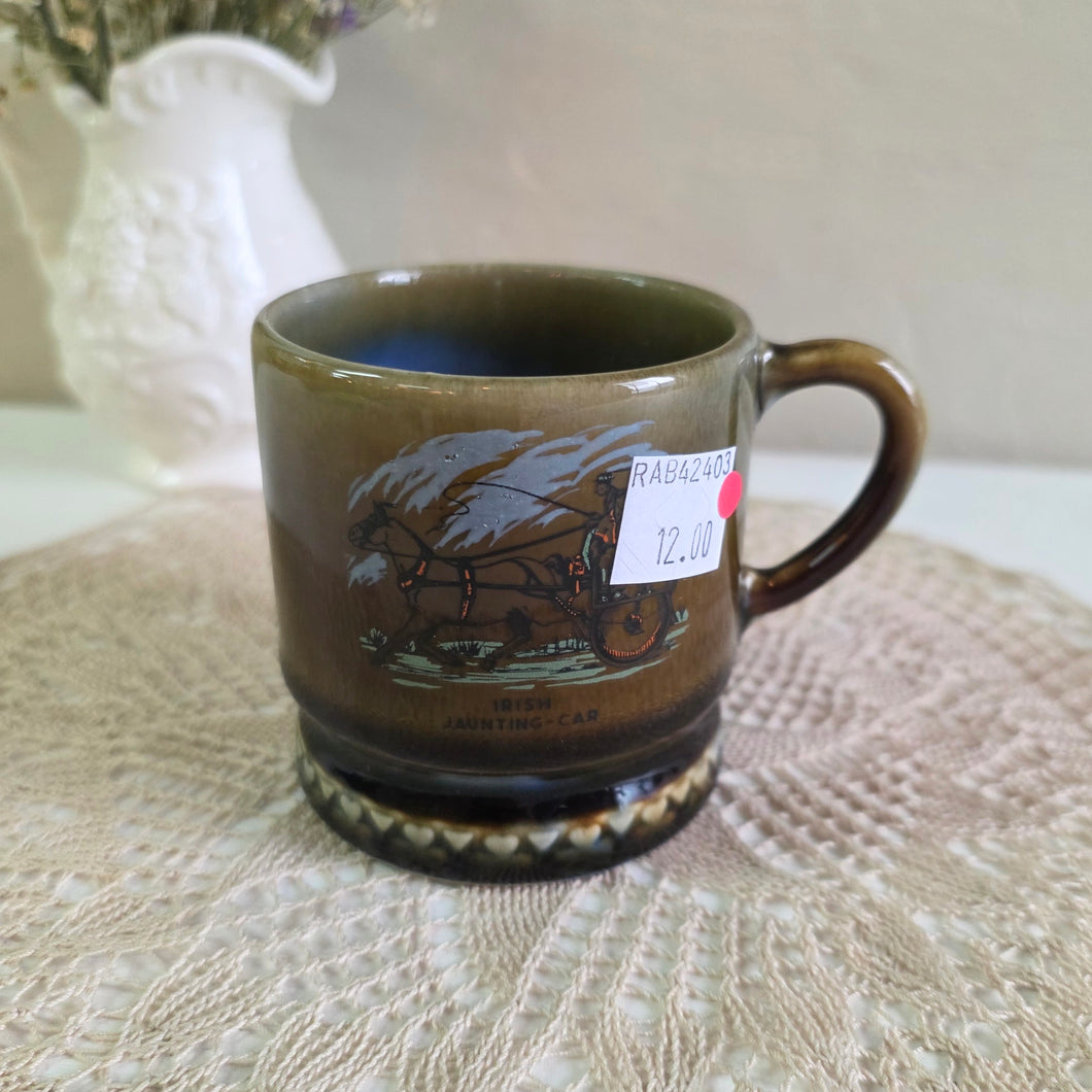 Wade Irish Jaunting Car Small Coffee Mug Souvenir 42403