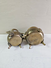Load image into Gallery viewer, Vintage Brass Creamer and Sugar Set
