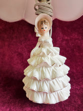 Load image into Gallery viewer, Southern Bell White Dress Porcelain Lamp with Shade #42508
