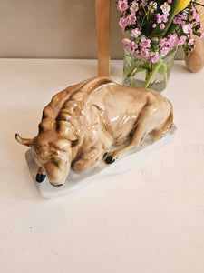 Zsolney Porcelain Bison Firguine 22 46
