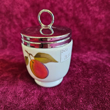Load image into Gallery viewer, Royal Worester King Size Egg Coddler &amp; Lid – Peaches &amp; Berries 2433
