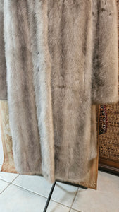 Canadian Mink Mid- Length Fur Coat – Silver Grey – CMB Majestic #42507