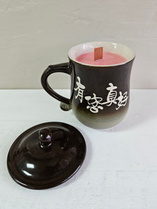 Lidded Tea Fuser Mug Soy Candle 42503