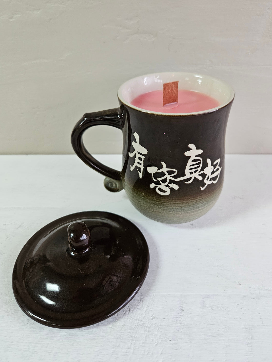 Lidded Tea Fuser Mug Soy Candle 42503