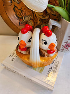 Chickens in a Basket Salt and Pepper Shakers 41407