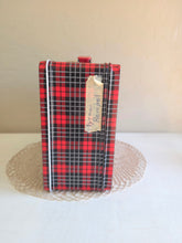 Load image into Gallery viewer, Cheny Red and Black Plaid Tin Lunch Box 42508
