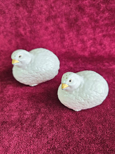 Vintage Aynsley Bone China Quail Salt & Pepper Shakers 954