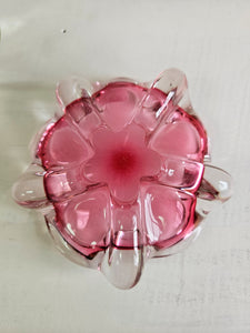 MCM Cranberry Glass Ashtray 42307