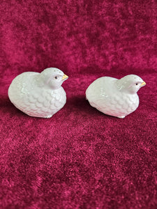 Vintage Aynsley Bone China Quail Salt & Pepper Shakers 954