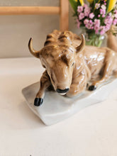 Load image into Gallery viewer, Zsolney Porcelain Bison Firguine 22 46

