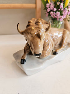 Zsolney Porcelain Bison Firguine 22 46