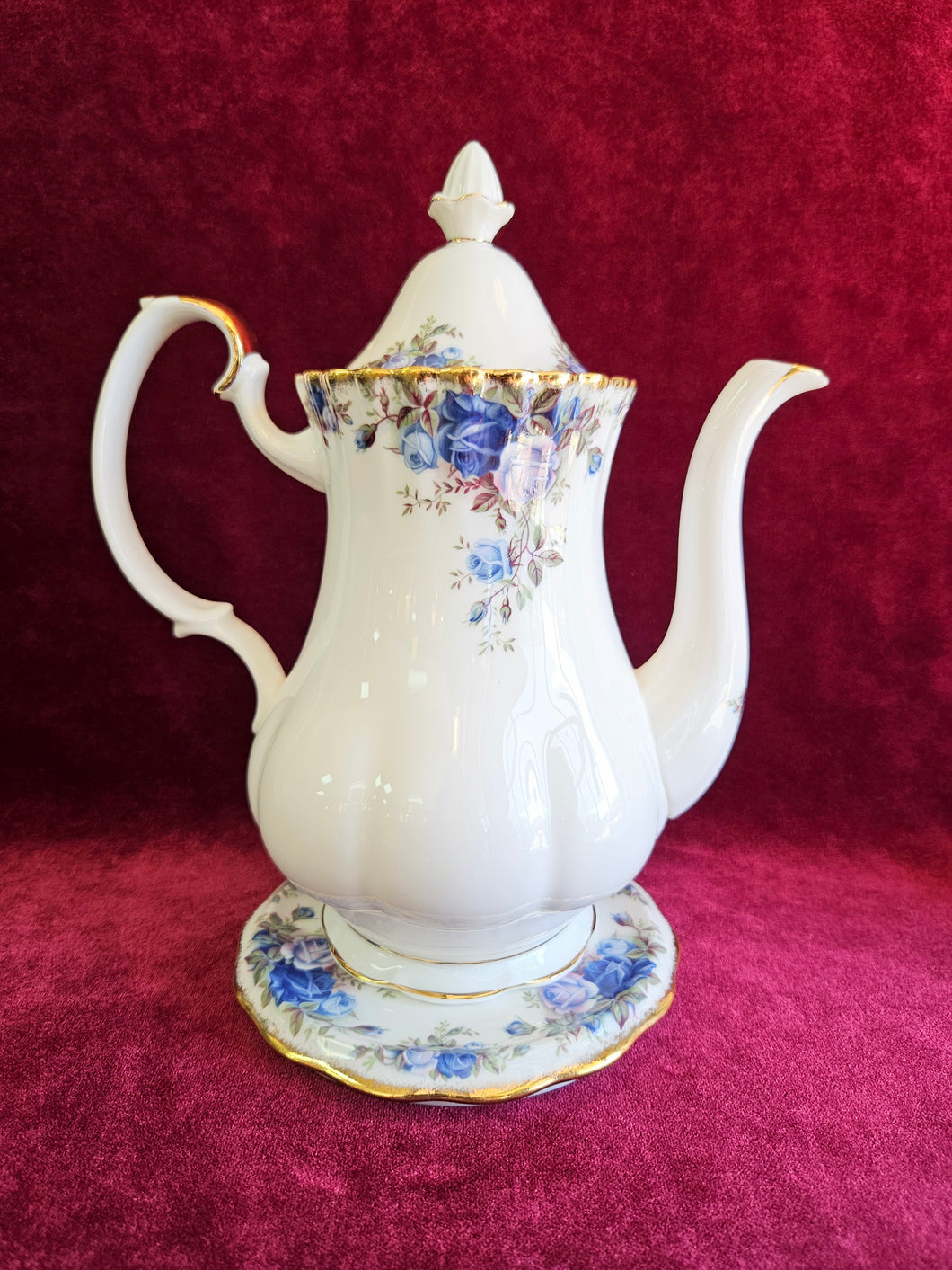 Royal Albert Moonlight Rose Coffee Pot w/ Trivet 1.5L #42509