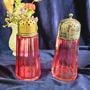 Cranberry Glass Sugar Shaker 2434