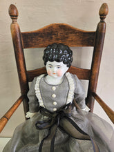 Load image into Gallery viewer, Antique Victorian Restored Porcelain Doll with Chair 42509

