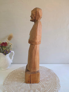 Carved Wood Statue of Woman 2418