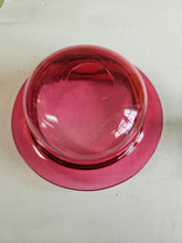 Load image into Gallery viewer, Cranberry Glass Candy Jar with Lid 2434
