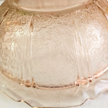 Load image into Gallery viewer, Jeannette Glass Cherry Blossom Two handled Round Depression Glass Bowl 967
