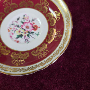 Paragon Red Floral Teacup and Saucer #2430