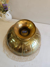 Load image into Gallery viewer, Scalloped Brass Pedastal Decorative Bowl #42508
